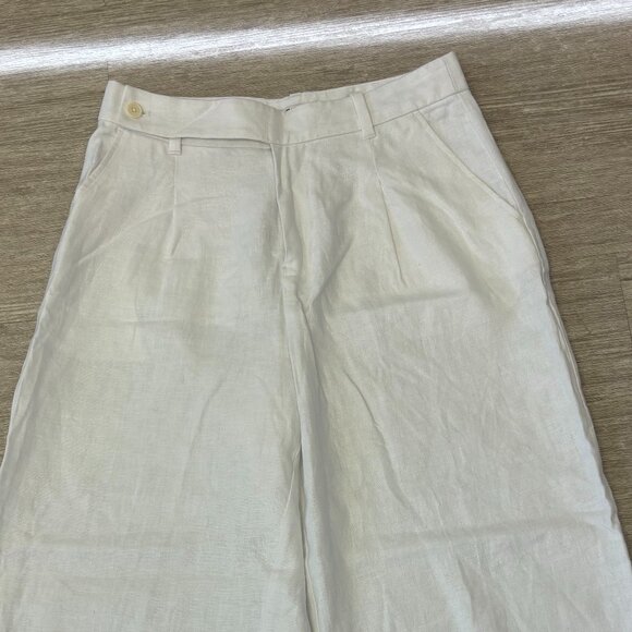 MADEWELL WHITE / CREAM LINEN PANTS- NWT - Picture 3 of 3